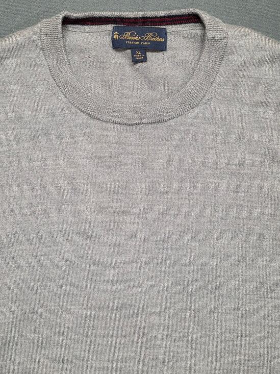Brooks Brothers Other - Brooks Brothers Mens XL Crewneck Wool Sweater  Pullover Light Gray